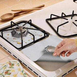 1/2/4pcs Stove Protector Cover Liner Non-Stick Aluminum Foil Dishwasher Safe Protective Foil Kitchen Accessories Dropshipping