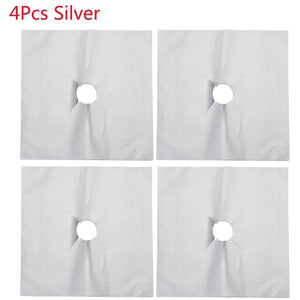 1/2/4pcs Stove Protector Cover Liner Non-Stick Aluminum Foil Dishwasher Safe Protective Foil Kitchen Accessories Dropshipping