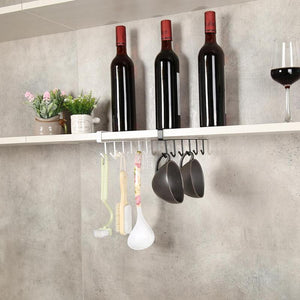 Kitchen Storage Rack Hanger Iron Wardrobe Hook Bathroom Organizer Holder Cupboard Shelf Hanging Hook Kitchen Organizer