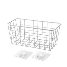 Load image into Gallery viewer, Wrought Iron Kitchen Seasoning Storage Basket Rack Hanger Storage Basket Bathroom Rectangular Storage Box Wall Hanging Rack