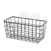 Load image into Gallery viewer, Wrought Iron Kitchen Seasoning Storage Basket Rack Hanger Storage Basket Bathroom Rectangular Storage Box Wall Hanging Rack