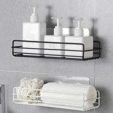 Load image into Gallery viewer, Shower Wall Shelf  Punch Free Shower Shelf Black White Storage Suction Basket Storage RackKitchen Bathroom Accessories