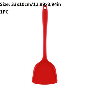 10Pcs/set Silicone Nonstick Baking Cookware Set Household Kitchen Cooking Tools Cooking Utensils Gadgets Red/Black