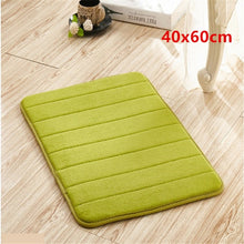 Load image into Gallery viewer, 1pc Coral Velvet Memory Foam Bath Mat Non-Slip Bathroom Mat Carpet Vertical Stripes Bathroom Accessories Dropshipping 2019