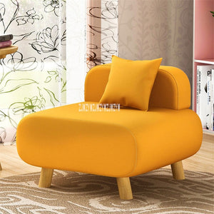 AW1801 Household Living Room Single Sofa Chair Modern Simple Solid Wood Foot Cotton-Flax Lazy Sofa Sponge Sofa Balcony Bedroom