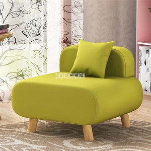 AW1801 Household Living Room Single Sofa Chair Modern Simple Solid Wood Foot Cotton-Flax Lazy Sofa Sponge Sofa Balcony Bedroom