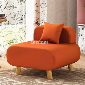 AW1801 Household Living Room Single Sofa Chair Modern Simple Solid Wood Foot Cotton-Flax Lazy Sofa Sponge Sofa Balcony Bedroom