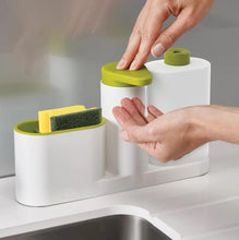 Load image into Gallery viewer, Kitchen Washing Sponge Storage Shelf Sink Detergent Soap Dispenser Storage Rack Organizer Stands