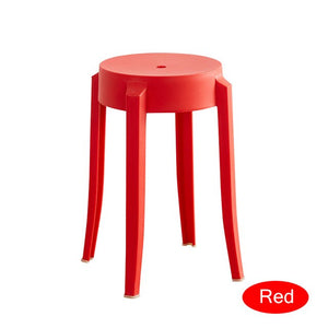 Nordic INS Creative Plastic Stool Restaurant for Dining Stool Modern Restaurant Home Bedroom Living Room Study Plastic Stool