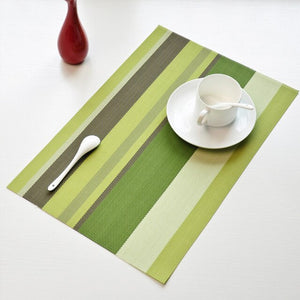 Simple Stylish PVC Non-slip Waterproof Rectangle Placemats Insulation Kitchen Tableware Pad Mat Dining Room 1PCS