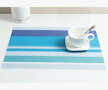 Load image into Gallery viewer, Simple Stylish PVC Non-slip Waterproof Rectangle Placemats Insulation Kitchen Tableware Pad Mat Dining Room 1PCS