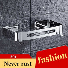 Load image into Gallery viewer, Stainless Steel Shelf Kitchen Storage Shelf Bathroom Toilet Multifunctional Punch Holder corner storage holder shelves