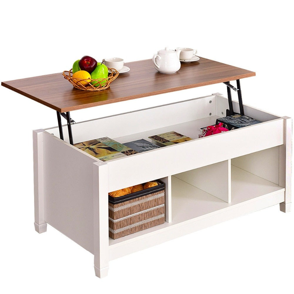 Lift Top Coffee Table Modern Furniture Hidden Compartment Dropshipping