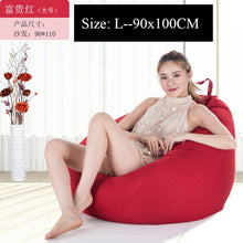 Load image into Gallery viewer, Bean Bag Sofa Cover Lounger Chair Sofa Ottoman Seat Living Room Furniture Without Filler Beanbag Bed Pouf Puff Couch Lazy Tatami