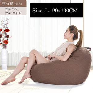 Bean Bag Sofa Cover Lounger Chair Sofa Ottoman Seat Living Room Furniture Without Filler Beanbag Bed Pouf Puff Couch Lazy Tatami