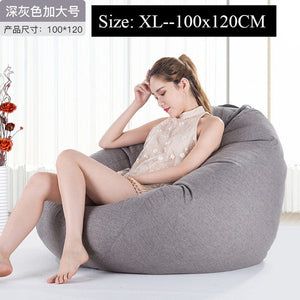 Bean Bag Sofa Cover Lounger Chair Sofa Ottoman Seat Living Room Furniture Without Filler Beanbag Bed Pouf Puff Couch Lazy Tatami