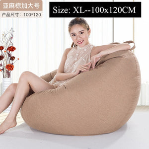 Bean Bag Sofa Cover Lounger Chair Sofa Ottoman Seat Living Room Furniture Without Filler Beanbag Bed Pouf Puff Couch Lazy Tatami