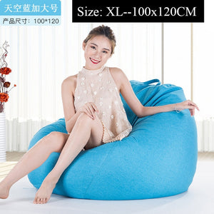 Bean Bag Sofa Cover Lounger Chair Sofa Ottoman Seat Living Room Furniture Without Filler Beanbag Bed Pouf Puff Couch Lazy Tatami