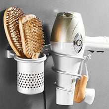 Load image into Gallery viewer, Gold Hair Dryer Holder Space Aluminium Bathroom Wall Shelf Hair Dryer Rack with Basket Bathroom Accessories Banyo Aksesuarlari