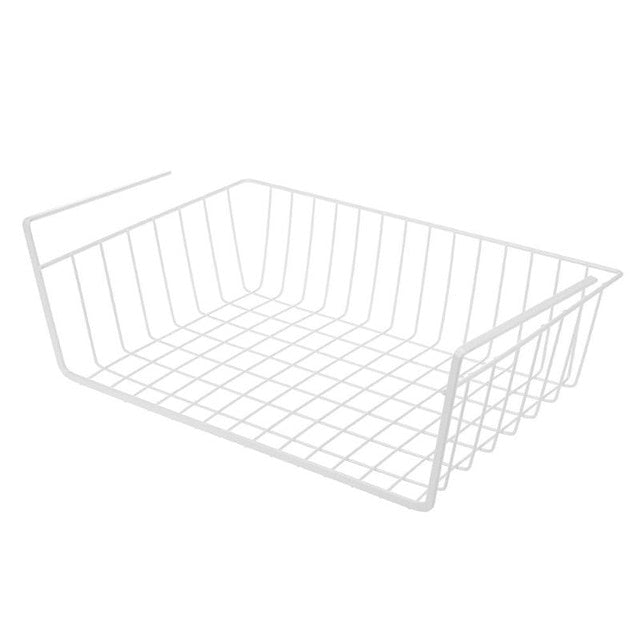 Iron Cupboard Cabinet Door Organizer Rack Basket Hanging Under Shelf Storage Kitchen Storage Basket Rack Organizer