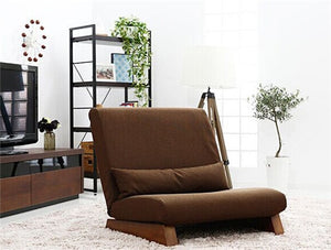 H 35% Folding Single Seat Sofa Bed Modern Fabric Japanese Living Room Furniture Armless Lounge Recliner Occasional Accent Chair