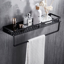 Load image into Gallery viewer, Black Bathroom Shelf Space Aluminum Shower Basket Corner Shelves Bathroom Shampoo Holder Kitchen Storage Rack Accessories