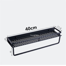 Load image into Gallery viewer, Black Bathroom Shelf Space Aluminum Shower Basket Corner Shelves Bathroom Shampoo Holder Kitchen Storage Rack Accessories