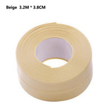 Load image into Gallery viewer, PVC Material Kitchen Bathroom Waterproof Wall Sealing Tape Mold Proof Self Adhesive Sealing Sticker Durable Use 3.2mx3.8cm/2.2cm