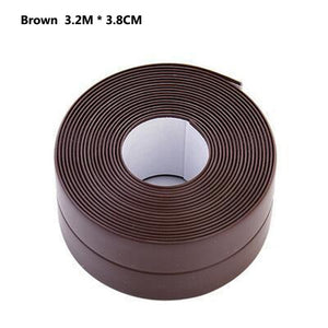 PVC Material Kitchen Bathroom Waterproof Wall Sealing Tape Mold Proof Self Adhesive Sealing Sticker Durable Use 3.2mx3.8cm/2.2cm